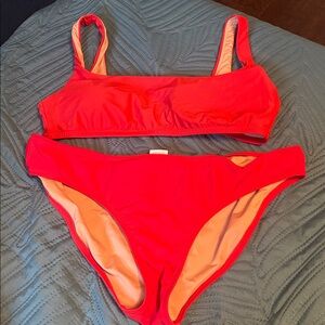 J. Crew Red  Bikini XL